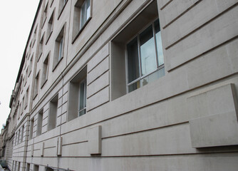 facade of an building with windows