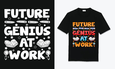 Welcome Back To School Vibes Colorful T-shirt Design