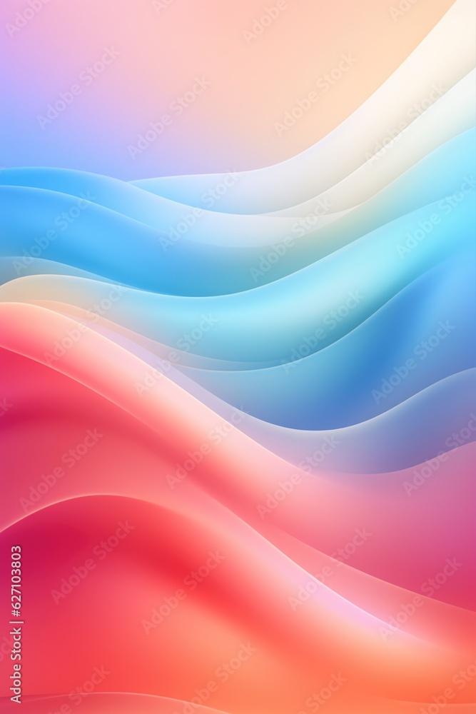 Poster abstract colorful swirl wave background. flow liquid lines design element. light pastel rainbow colo