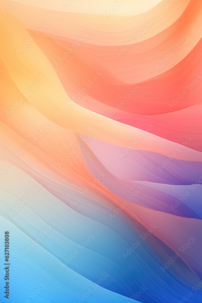 Poster abstract colorful swirl wave background. flow liquid lines design element. light pastel rainbow colo