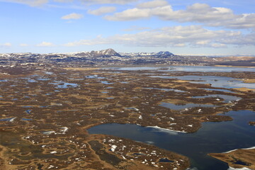 Mývatn is a shallow lake located in an area of active volcanism in northern Iceland, near the...