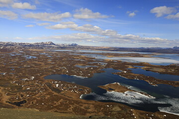 Mývatn is a shallow lake located in an area of active volcanism in northern Iceland, near the...