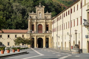 The catholic sanctuary of San Francesco di Paola, famous pilgrimage destination in Calabria region, Italy - obrazy, fototapety, plakaty