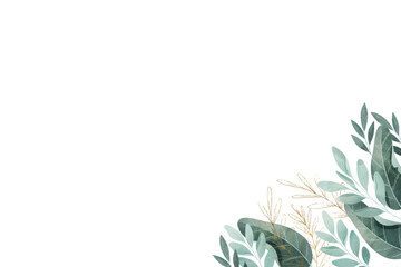 Obraz premium Presentation Background with tropical leaf plant on green background vector design. With copy space area.