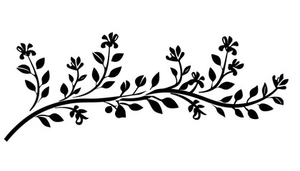 Nature flowers spring summer beauty peonies heathers branches tattoo print stamp 