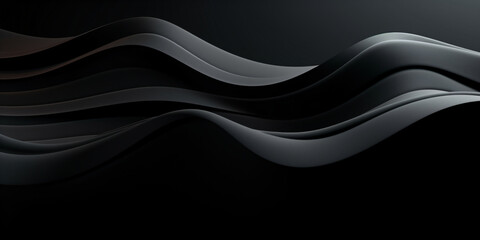 Abstrakter Hintergrund mit Wellen schwarz - mit KI erstellt