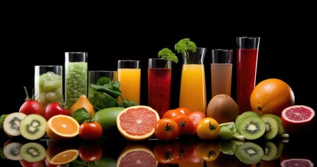 fruits and healthy beverages