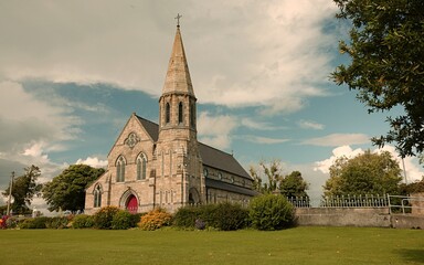 Fototapeta na wymiar Church of St. Mary's Catholic in Cushenstown, county Wexford Ireland.