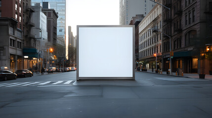 Large blank frame in the centre of a city