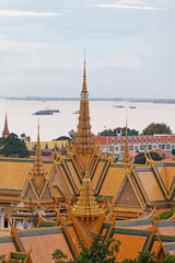 Aerial view of the Royal Palace in Phnom Penh