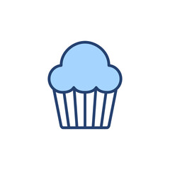 Cup cake icon vector. Cup cake sign and symbol