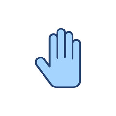 Obraz premium Hand icon vector. hand sign and symbol. palm