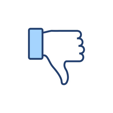Dislike icon vector. dislike sign and symbol. Hand with thumb down