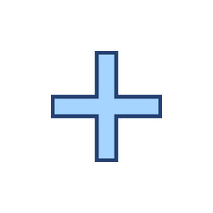 Plus icon vector. Add plus sign and symbol