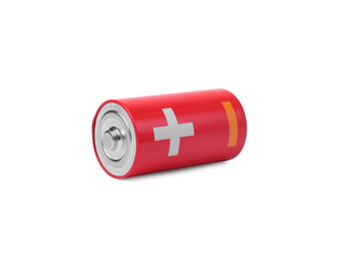 New C size battery isolated on white