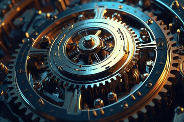 gears and cogs, abstract background with a futuristic design