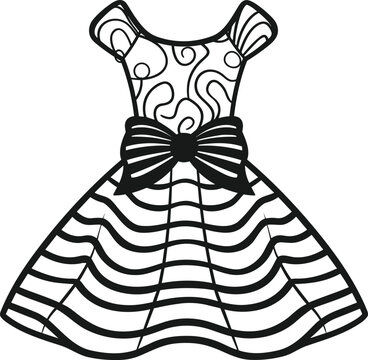 Bandage Dress coloring pages vector animals