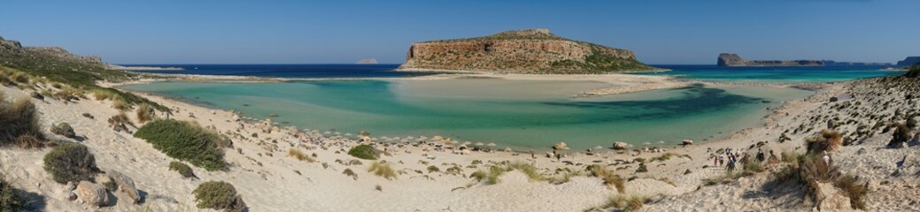 Fototapeta na wymiar Panoramic View of Balos Beach in Crete