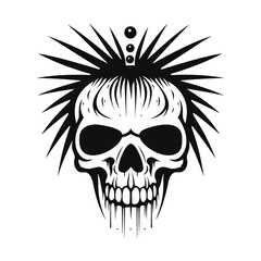 Artistic vector of a skull illustration. Suitable for tattoo, design, and logo.