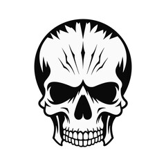 Artistic vector of a skull illustration. Suitable for tattoo, design, and logo.