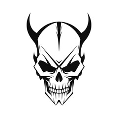 Artistic vector of a skull illustration. Suitable for tattoo, design, and logo.