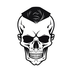 Artistic vector of a skull illustration. Suitable for tattoo, design, and logo.