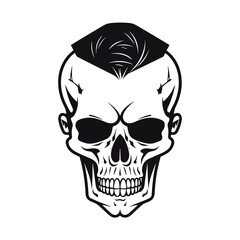 Fototapeta premium Artistic vector of a skull illustration. Suitable for tattoo, design, and logo.