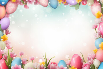 Fototapeta na wymiar Beautiful Easter Theme Frame Absctact Background 