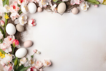 Fototapeta na wymiar Beautiful Easter Theme Frame Absctact Background 
