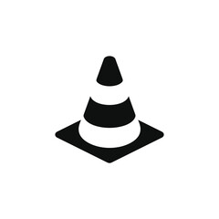 Traffic cone icon isolated on white background