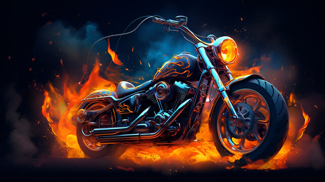 motorcycle in the night