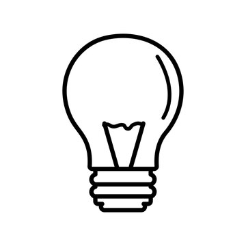  bulb icon line art design flat trendy style illustration on white background..eps