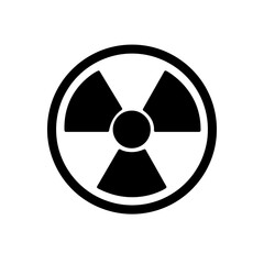 Fototapeta premium Radioactive Warning, Radiation. Flat simbol illustration on white background..eps