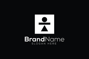 Balance man Logo design vector template