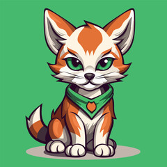 rex cat breed kawaii cute vector cartoon illustration isolated