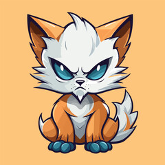minskin cat cute kawaii cat vector illustration isolated