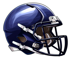 Fototapeta premium Blue American football helmet isolated.