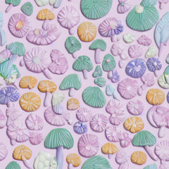 seamless mushroom pattern