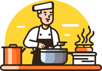 chef cooking in the kitchen