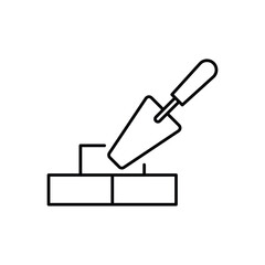 Trowel work tool icon design. isolated on white background. vector illustration