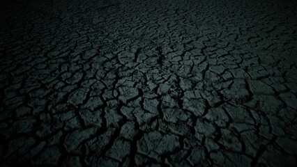 Drought Cracked Soil Surface at Night - Powered by Adobe