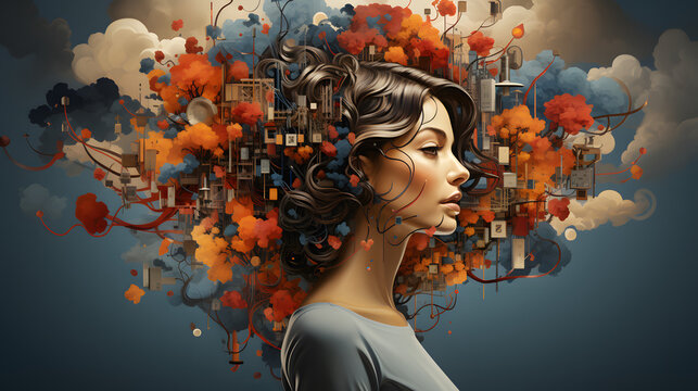 overthinking, mental health, brain thinking 
