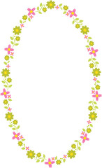 The flower Boarder line for beauty or graphic concept