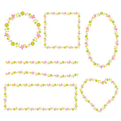 The flower Boarder line for beauty or graphic concept