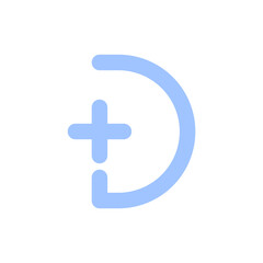 Monogram design vector logo. Monogram initial letter mark D logo design. Monogram design vector logo. Monogram initial letter mark D logo design simple D monogram