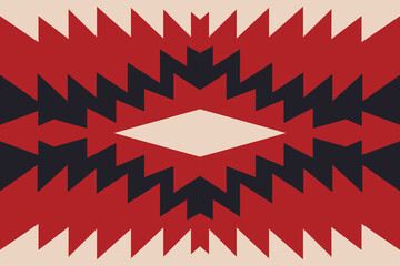 Fototapeta premium Modern geometric shapes patterns, seamless vector illustration. Pattern designs with modern geometric shapes can be printed as a background image or used for rugs, carpets, or textile fabric.