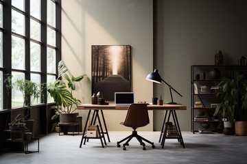 Fototapeta na wymiar Office interior inspired by Bohemian design