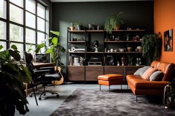 Office interior inspired by Bohemian design