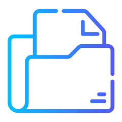 Fototapeta premium file folder Line Gradient Icon