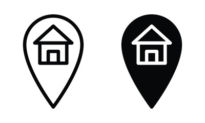 House location icon with outline and glyph style.